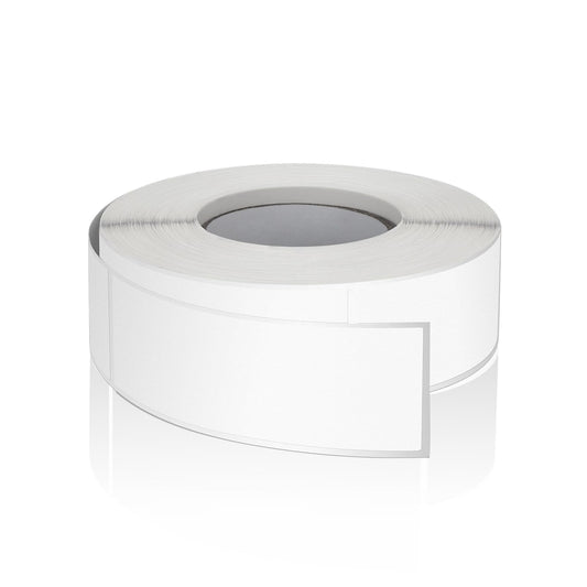White Rectangle Stickers 3 x 1 Inch Color Coding Labels Vinyl Roll Self-Adhesive Waterproof Removable 500 PCS
