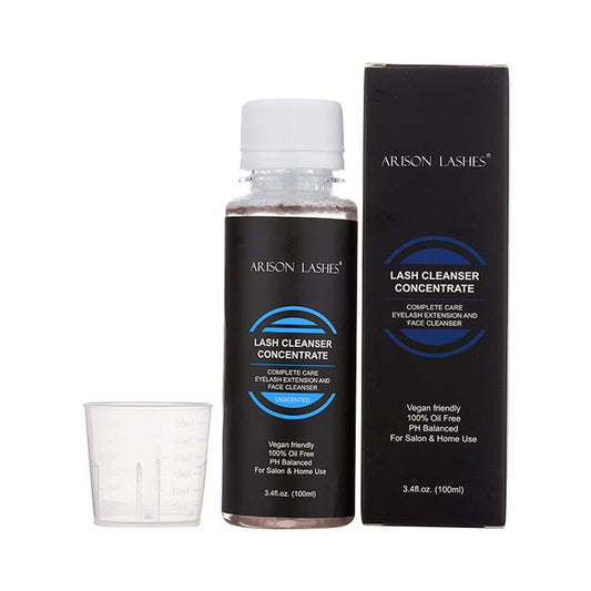 ARISON LASHES Lash Shampoo Concentrate Eyelash Cleanser Concentrate 100ml Foaming for Extensions with Salon Home Care Makes 20 Bottles of 60ml(Unscented)
