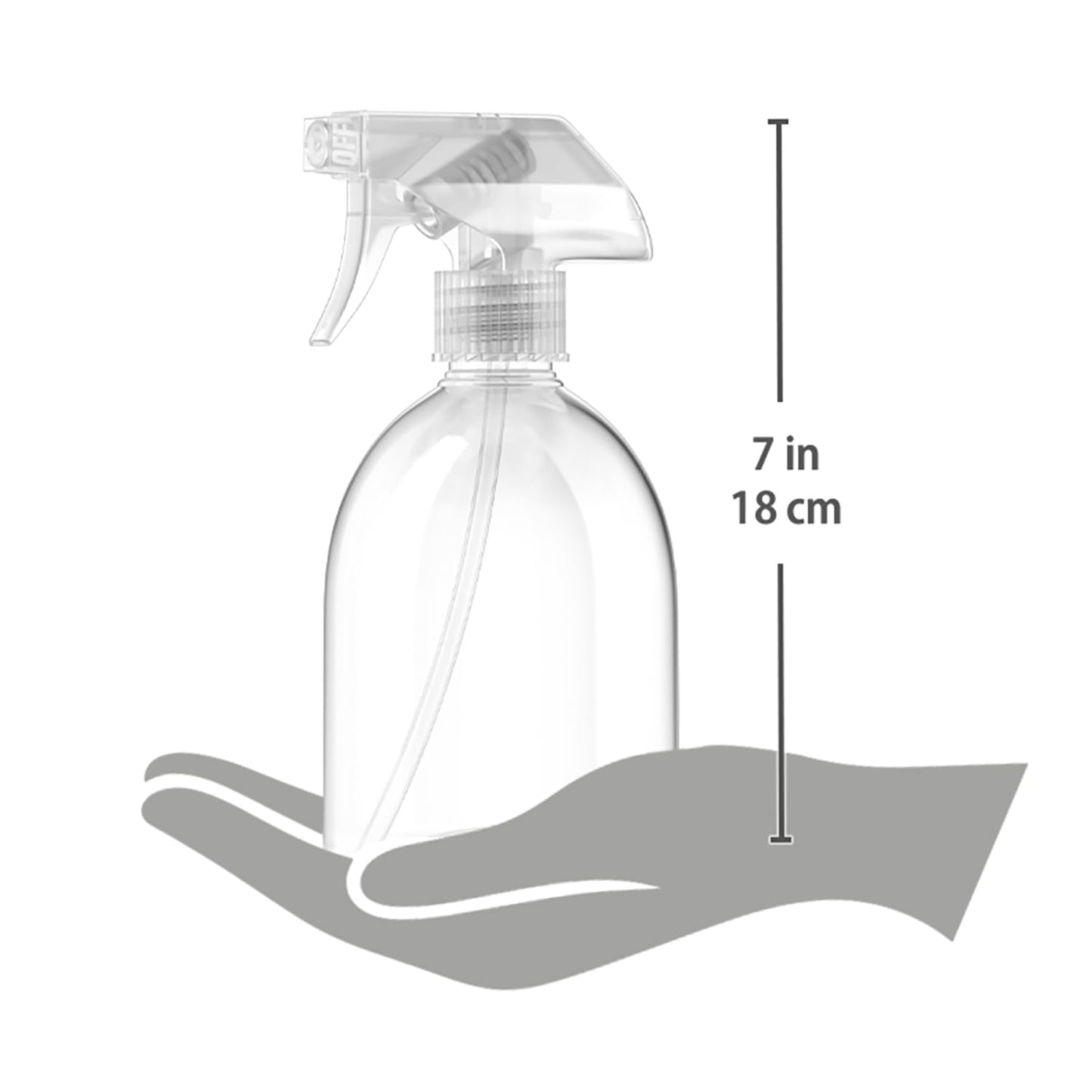 Bar5F Plastic Spray Bottles - 16oz (3 Pack) Water Spray Bottle for Hair, Cleaning, Gardening, Dog, Cat - Empty Spray Bottle
