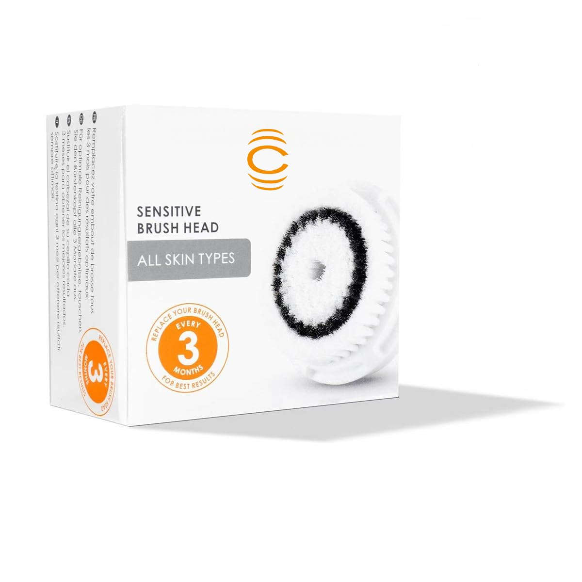 Clarisonic Sensitive Facial Cleansing Brush Head Replacement | Compatible with Clarisonic Mia 1, Mia 2, Mia Fit, Alpha Fit, Smart Profile Uplift, 4 Pack