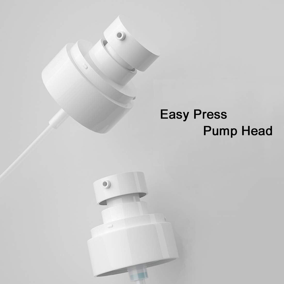 JOSALINAS 4PCS Airless Pump Bottle 3.4oz/100ml Plastic Empty Clear Refillable Travel Container Dispenser for Lotion Creams foundation
