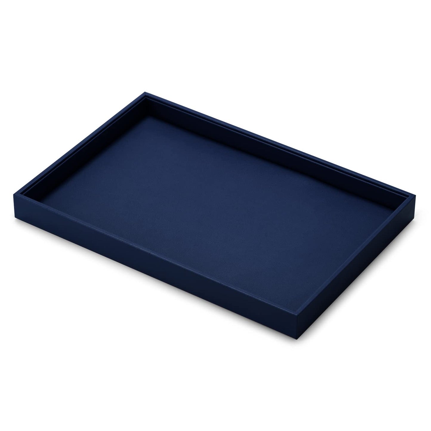 Oirlv Elegant Blue Jewelry Display Tray Stackable Jewelry Trays Jewelry Drawer Organizer Rings Earrings Necklace Storage