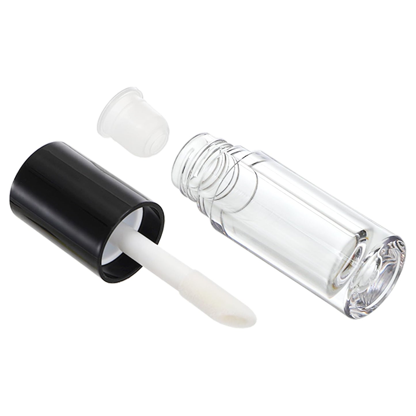 DEAYOU 20 Pack Lip Gloss Tubes, 6ml Empty Lipgloss Containers with Wand and Rubber Insert, Clear Refillable Plastic Lip Balm Bottles for Travel, DIY Makeup, Lipstick Samples, Lip Gloss Making Kit