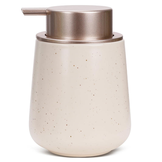 Bosilunlife Hand Soap Dispenser - 12oz Ceramic Soap Dispenser Bathroom Refillable Liquid Soap Pump Dispenser for Bathroom Kitchen Dispenser for Dish Soap with Easy-to-Press Pump