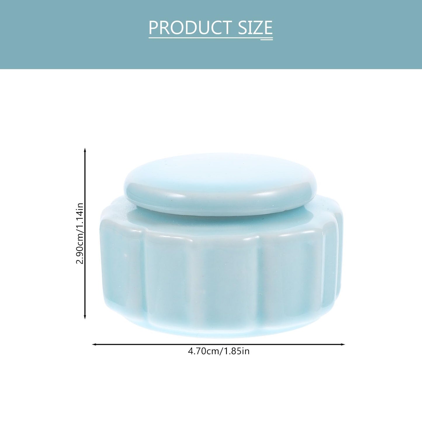 VOSAREA Porcelain Mini Jar Mini Cute Ceramic Bottle Canister Portable Travel Loose Tea Pot Jar Contanier with Lid for Storage Spices Powder Cream Lotion