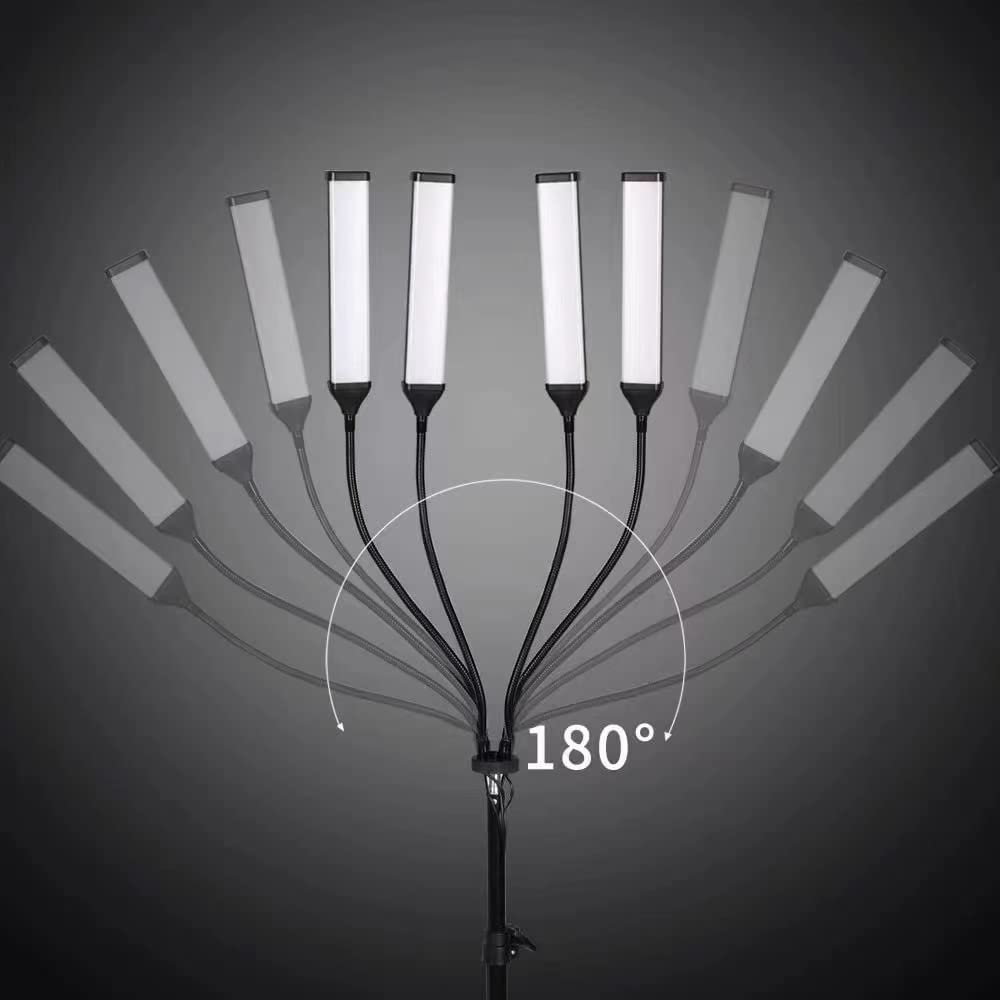 Four Arms LED Light Kit,2800k-6500k 30W, Continuous Lighting for Live Streaming Eyebrow Tattoo Makeup Nail Beauty YouTube Video Recording Product Photography