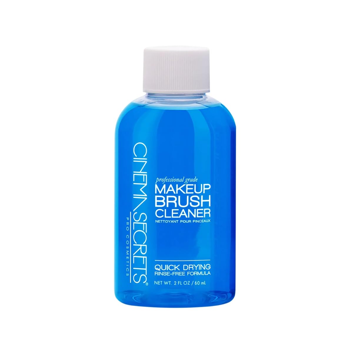 Cinema Secrets Original Blue Vanilla Makeup Brush Cleaner Solution - Professional Cleanser for Makeup Brushes - Quick-Drying, Rinse-Free Formula - Removes Stubborn Waterproof Make Up (2 fl oz)