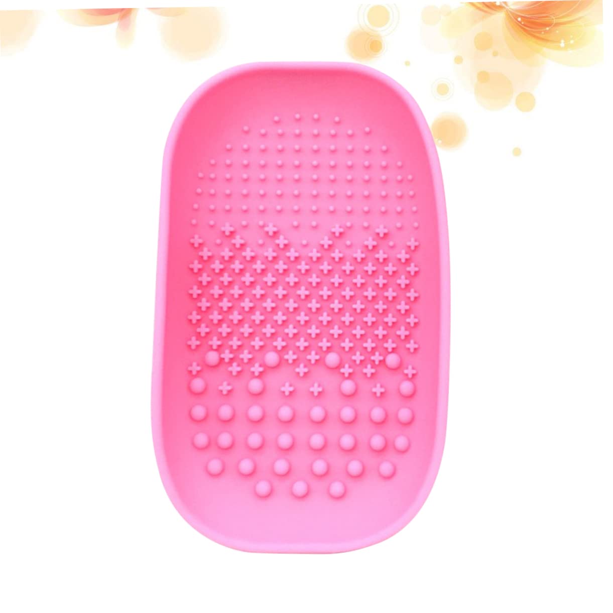 DEARMAMY Silicone Makeup Brush Cleaning Pad Brush Cleaning Plate for Women Handheld Scrubber Board for Easy Washing Water-Fillable Compact Storage 5.98 X 3.54 X 1.18 in