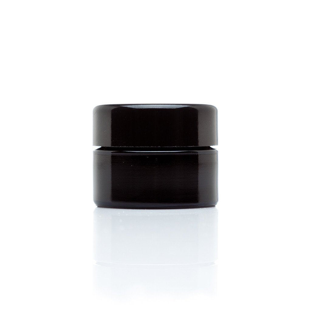 Infinity Jars Classic Black Glass Jar 15 ml (0.5 fl oz) Ultraviolet Airtight Smell Proof, Refillable Screw Top Container for Long-Term Storage of Coffee, Spices, Tea, Dried Goods, Kitchen Jar
