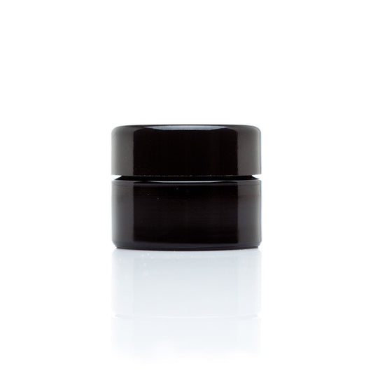 Infinity Jars Classic Black Glass Jar 15 ml (0.5 fl oz) Ultraviolet Airtight Smell Proof, Refillable Screw Top Container for Long-Term Storage of Coffee, Spices, Tea, Dried Goods, Kitchen Jar