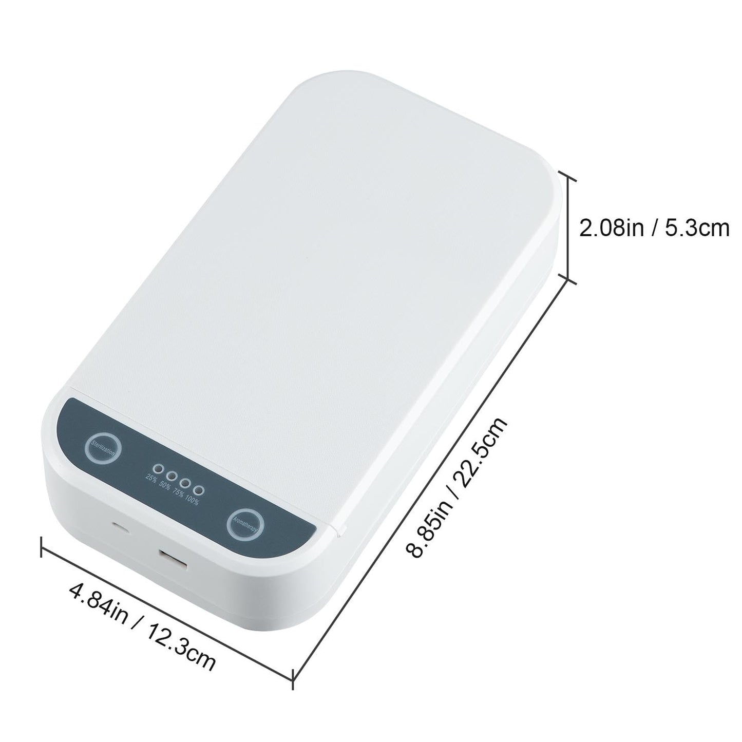 Soiiw Nail Tool Sterilizer Box Portable with Blue Light,USB Sterilizer Cleaning Box for Nail Salon, Tweezers, Jewelry, Phone, Manicure Tools