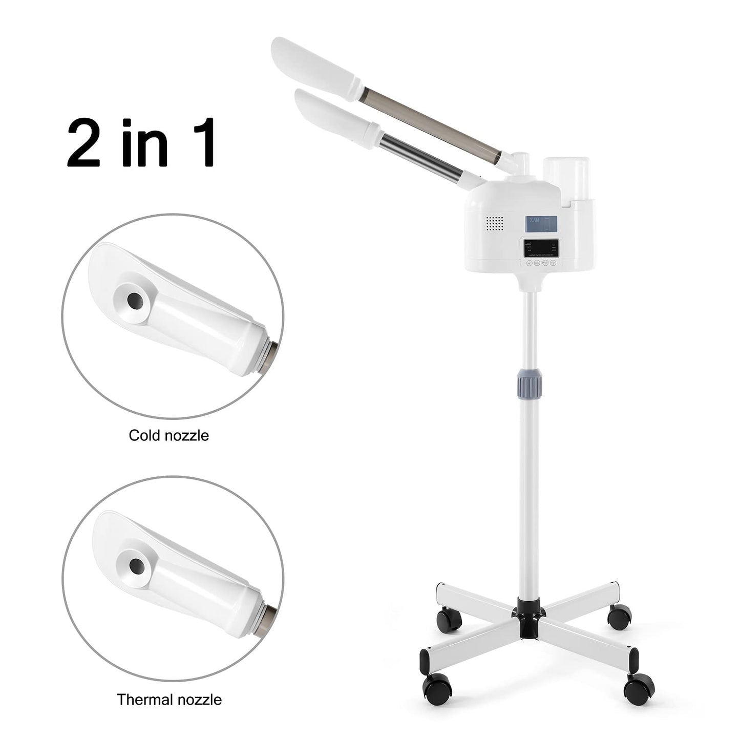 Artist hand Facial Steamer Professional 2 in 1 Hot and Cold Facial Steamer for Esthetician, Face Steamer for Facial Deep Cleansing, Fast Heating Moisturizing for Beauty Salon Spa Home Use