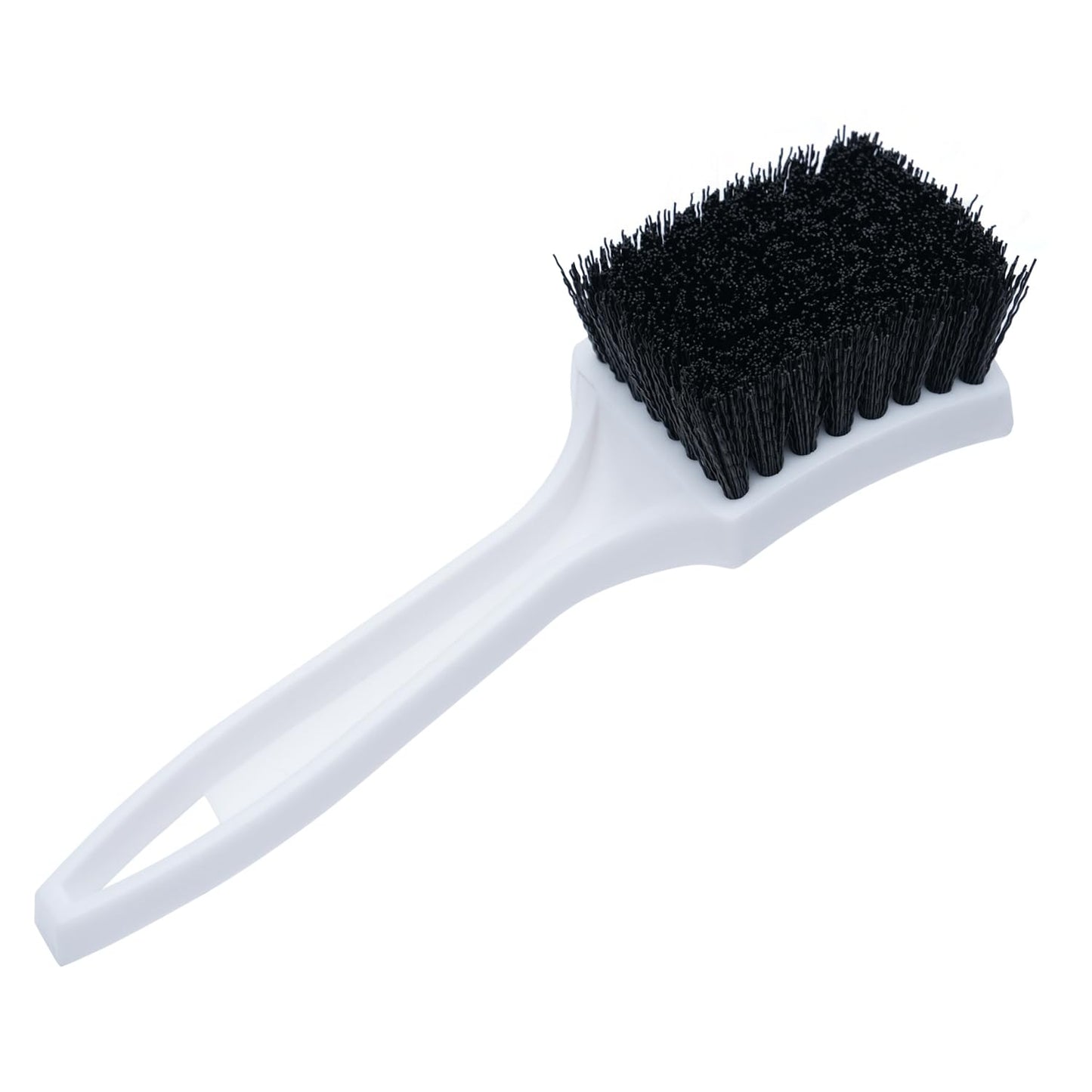 Nanoskin 8.5-Inch Deep Clean Stiff Scrub Brush for Carpets & Floor Mats, Black Nylon - Professional Automotive Detailing, Home Carpet Scrubber, Easy Grip Handle, High-Performance Cleaning Accessory