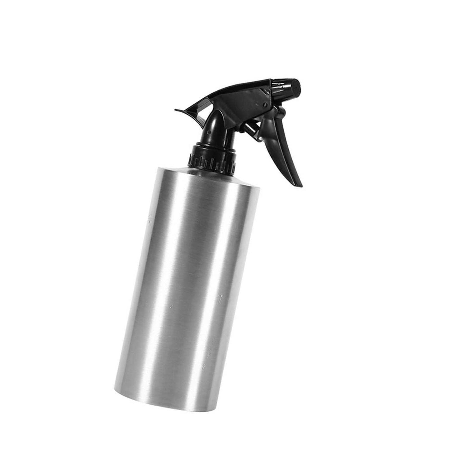 Stainless Steel Spray Bottle, Lightweight Pump Pressure Watering Pot Empty Refillable Cans for Home Kitchen Bathroom (550ml)