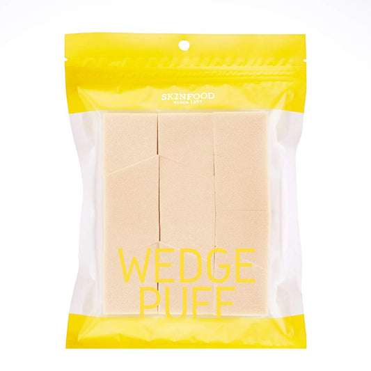 SKINFOOD Wedge Puff Sponges Jumbo Size 12pcs - Blender Beauty Foundation Wedges Blending Sponge - Makeup Wedges - Multi Purpose Cosmetic Applicator Makeup Sponge Blender for Makeup & Concealer