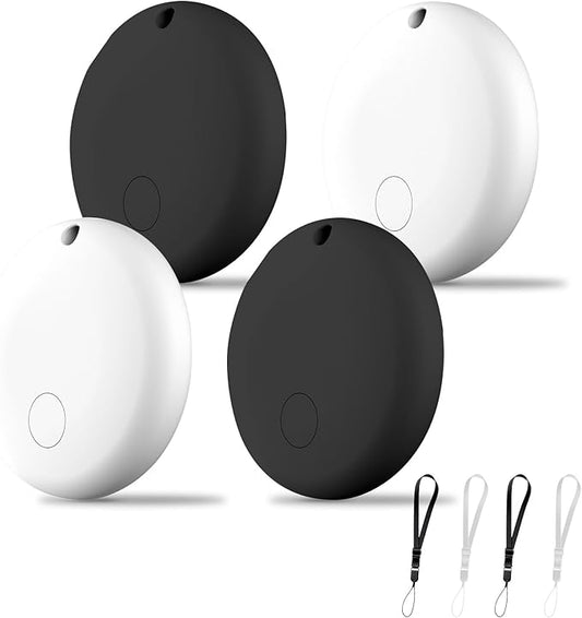 Air Tracker Tags 4 Pack, Seamlessly Works with Apple Find My (iOS Only),Multi-Use Item Finder for Keys/Wallets/Luggage/Backpacks/Suitcases–Organize & Secure Your Essentials (Not for Android)