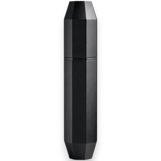 SVIT Refillable Perfume Atomizer for Travel, 5 ml (60–70 Sprays), Leak-Resistant Bottom-Fill Mini Spray Bottle, TSA-Compliant Portable Aluminum Travel Container (Black)