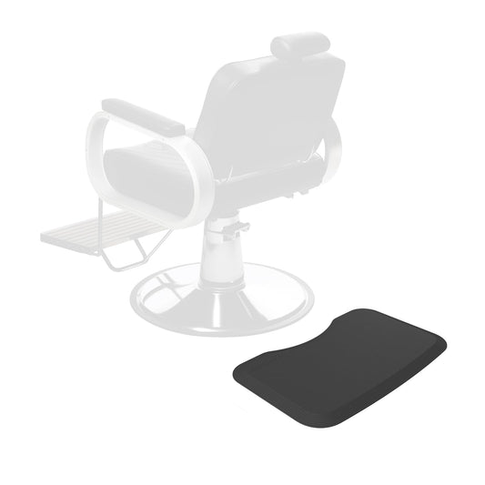 Amcomfy 17''x28'' Small Anti Fatigue Salon Mat for Single Hair Stylist - Anti-Slip Antique Series Barber Shop Chair Floor Mat (5/8'' Thick, Black) - Compact & Budget-Friendly
