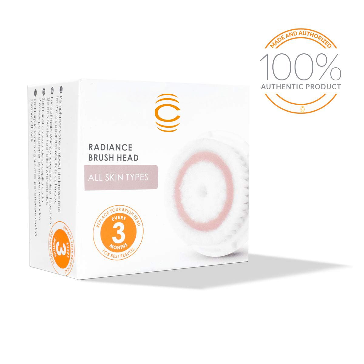 Clarisonic Radiance Facial Cleansing Brush Head Replacement | Compatible with Clarisonic Mia 1, Mia 2, Mia Fit, Alpha Fit, Smart Profile Uplift and Alpha Fit X, 2 Count