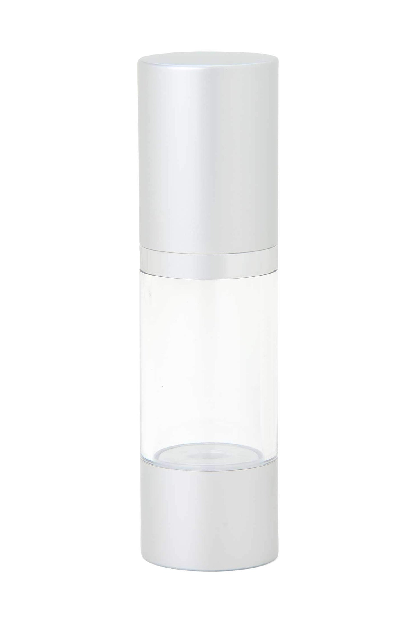 Skin Perfection Pump Bottle with Silver Airless Treatment & Clear Body Set Of 6 - Diy Travel Pump Bottle for Skin Care Formulas - Clear Travel Bottles for Serum Cream & Other Fluid Skincare Products