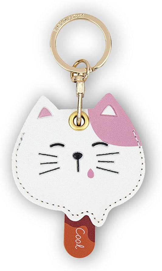 Leather Keychain Case Holder Compatible with Apple AirTag, GPS Airtag Keychain Finder Tracker with Key Ring, Anti-Scratch Protective Air Tag Cover