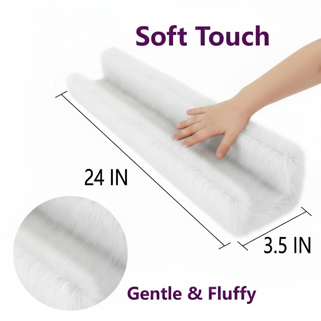 1PC Plush Bookshelf for Kids, Soft Hanging Book Display Shelf for Nursery Wall, Easy Mount Floating Bookshelf Display Organizer, Unique (White)
