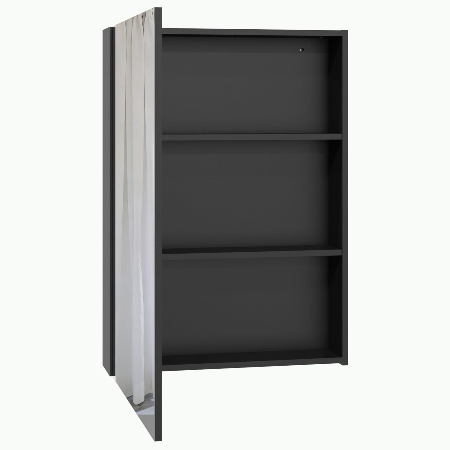Panana Bathroom Cabinet Medicine Cabinets with Single Mirrored Door Wall Mounted Cabinet with Mirror, Storage Shelf with Adjustable Shelves Storage Organizer Kitchen Cupboard (Black, 19.7x27.6 inch)