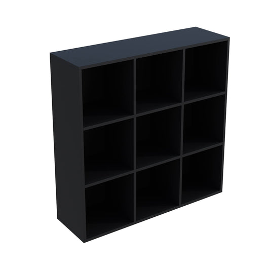 OSCHF 9-Cube Storage Shelf Bookcase - Wooden 3-Tier Free Standing Open Bookshelf for Home and Office, Organizer Cabinet in Black