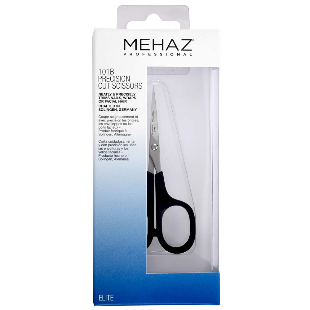 Mehaz Precision Cut Stainless Steel Scissors To Trim Nails, Brows, Facial Hair and Split Ends