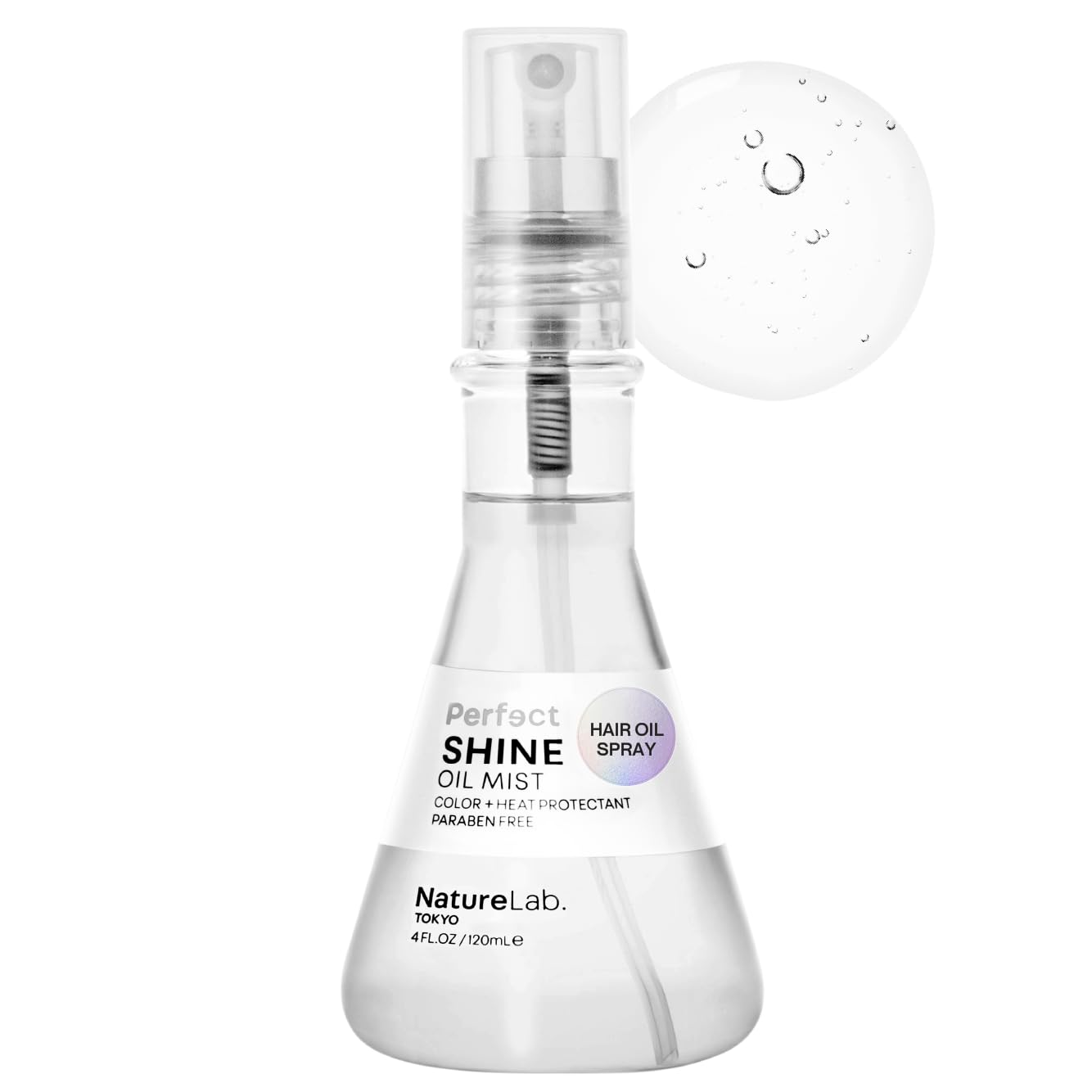 NatureLab.TOKYO Perfect Shine Oil Mist: Hair Oil Mist to Moisturize, Protect, and Reveal Immense Shine I 4 FL OZ / 120ml