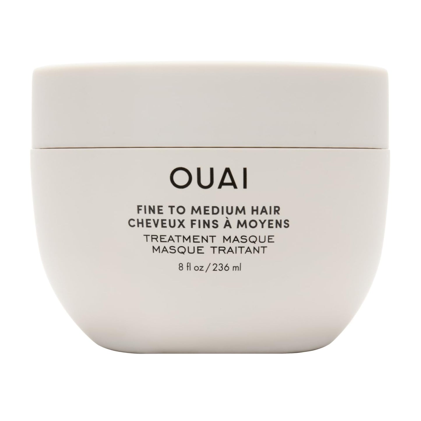 OUAI Fine to Medium Hair Treatment Mask - Lightweight Deep Conditioning Hair Mask with Shea Butter, Keratin & Panthenol - Helps Hydrate, Fight Frizz, Strengthen & Repair Damage (8 oz)