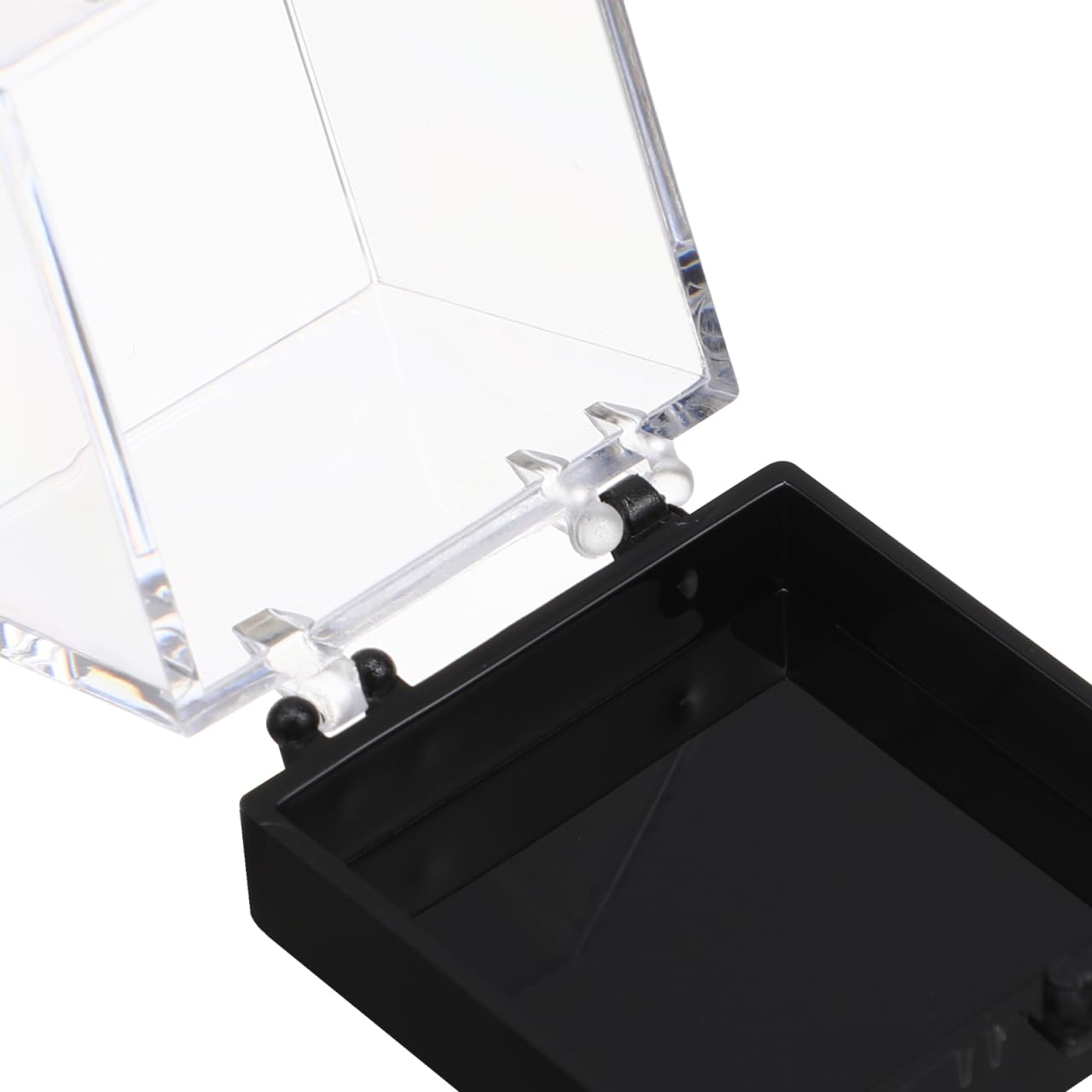 12Pcs Clear Plastic Mineral Specimen Storage Boxes with Lids Square 1.37 Inch Acrylic Display Cases for Rock Collection and Crystal Specimen Display