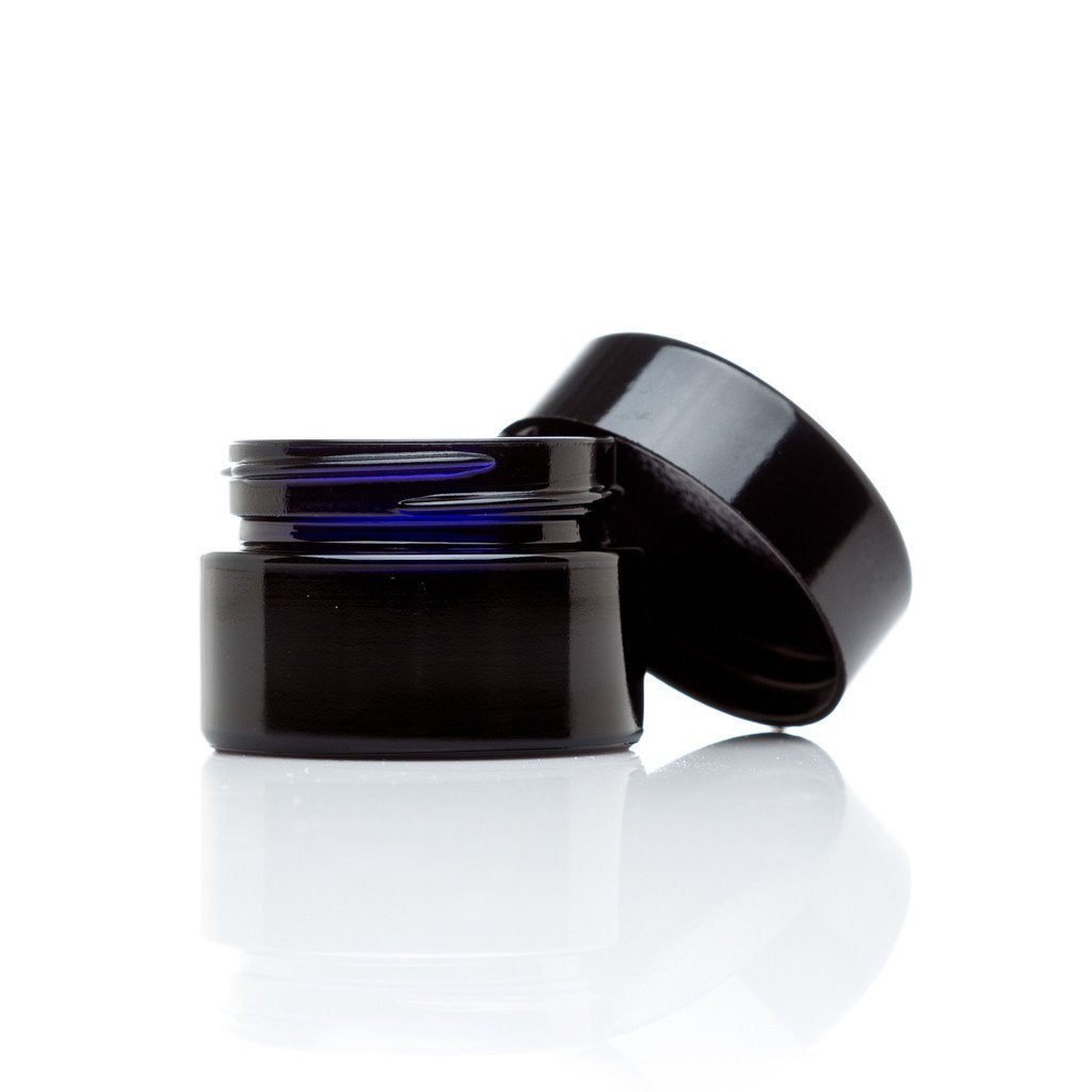 Infinity Jars Classic Black Glass Jar 15 ml (0.5 fl oz) Ultraviolet Airtight Smell Proof, Refillable Screw Top Container for Long-Term Storage of Coffee, Spices, Tea, Dried Goods, Kitchen Jar