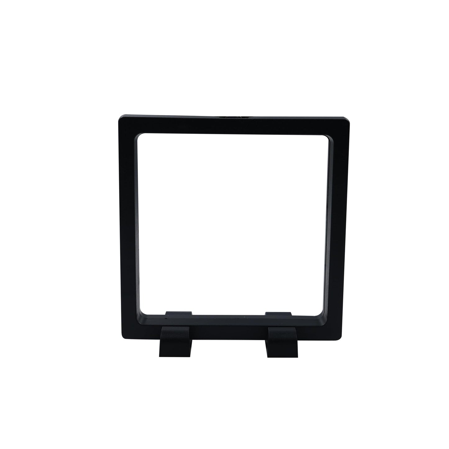 SQEYYGI 10Pcs Coin Holder Challenge Coin Display Stand, Black 3D Floating Display Case for AA Coin Medallions Jewelry Rock Gem Arrowhead Collecting and Display (4.3×4.3×0.8 inches)