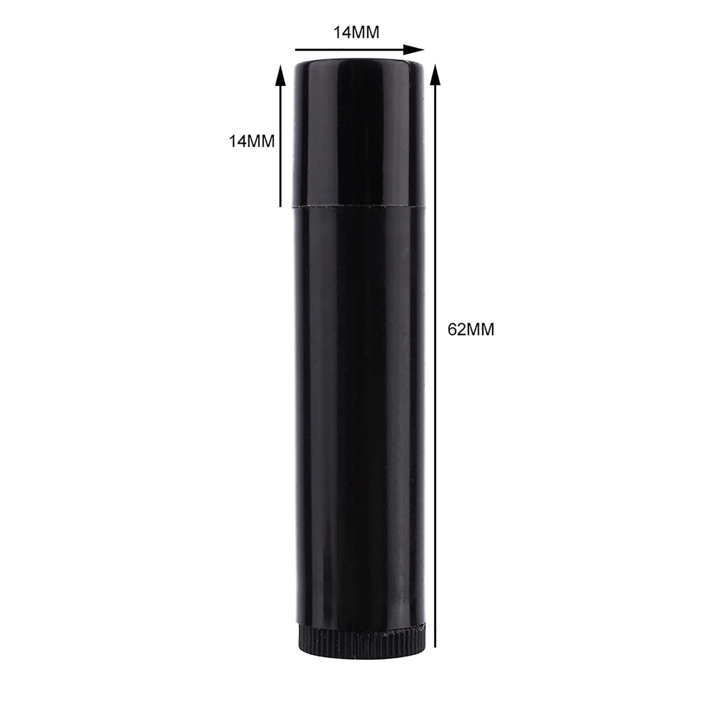 Fayelume 100 PCS Lip Balm Containers, 5ml Chapstick Tubes Empty, Lip Gloss Black, Lip Balm Tubes with Cap for Girls, 62mm* 14mm