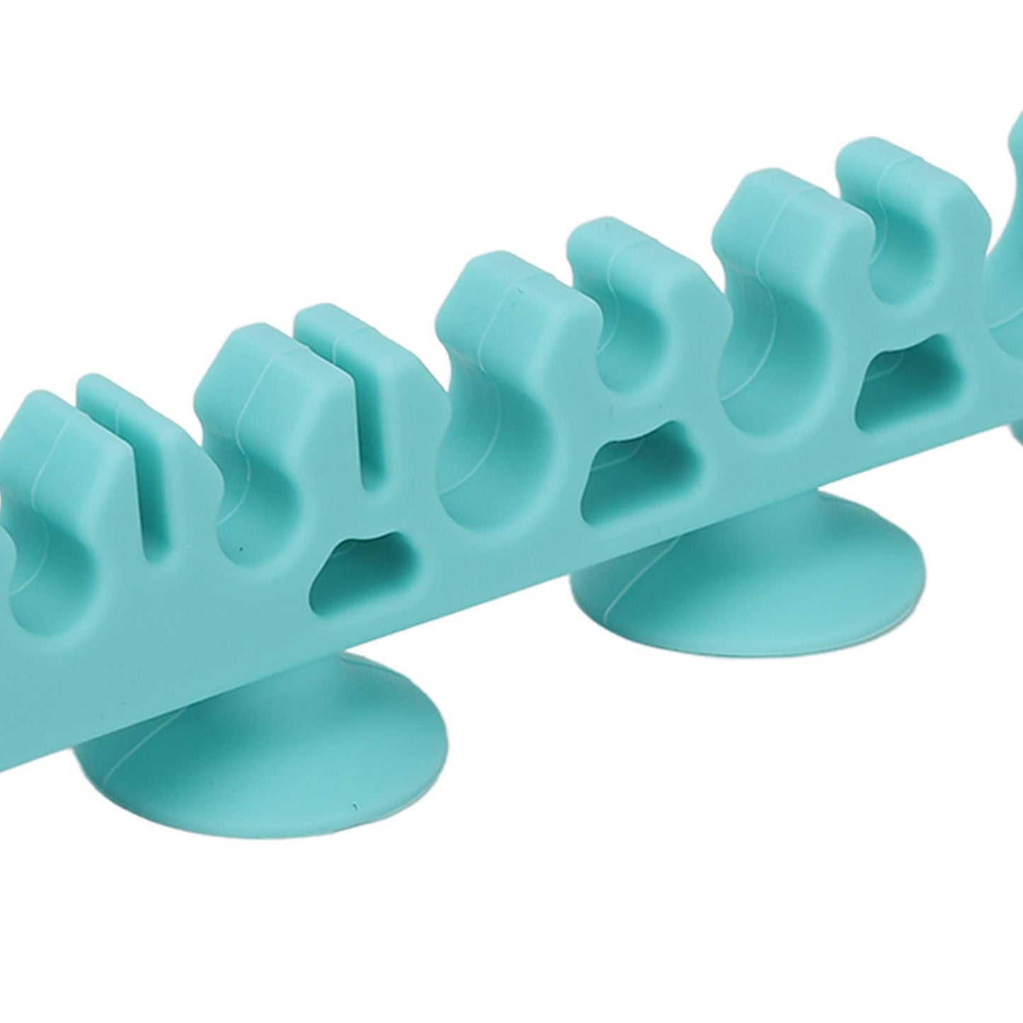 Sonew Silicone Wall Mounted Makeup Brush Rack, Blue, Large, 2 Shelves, Multifunctional, Soft and Gentle, Self-Absorbing Suction Cups, for Cosmetics and Small Items