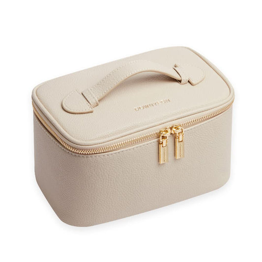 Camdeez Cosmetic Bag,ROWNYEON Makeup Bag,Portable Makeup Train Case,Travel Toiletry Bag Case Organizer for Women,Beige