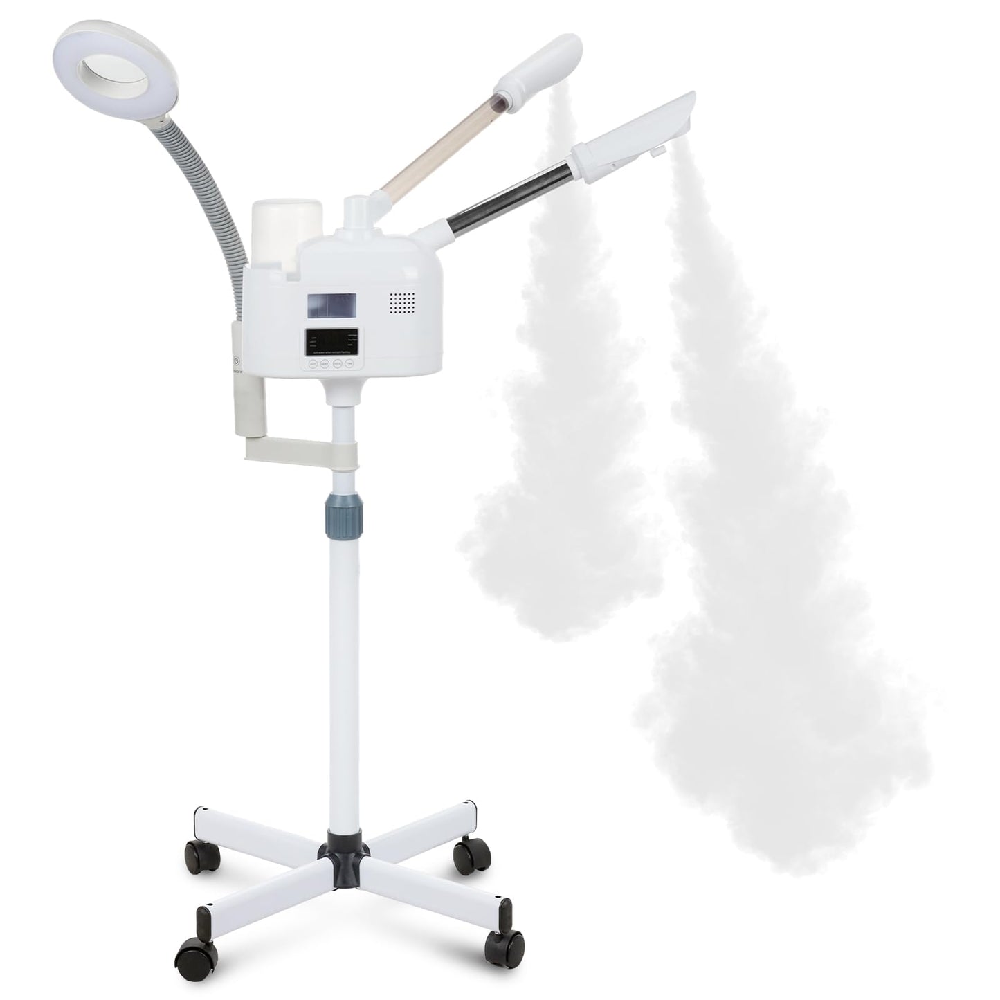 VARIPOWDER 3 in 1 Professional Facial Steamer for Face with Hot & Cold Nozzle 5X Magnifying Lamp Face Steamer for Esthetician vaporizador Facial Use at Home or Spa
