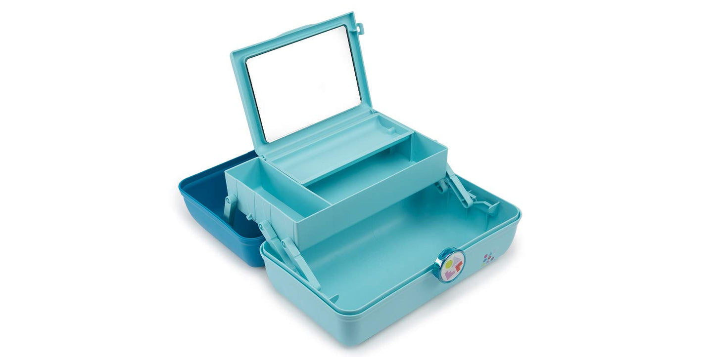 Caboodles On-the-go Girl - Forever Fun Cosmetic Organizer, Make-up & Accessory Case, Turquoise Over Sky, 1 count (CAB56264B)