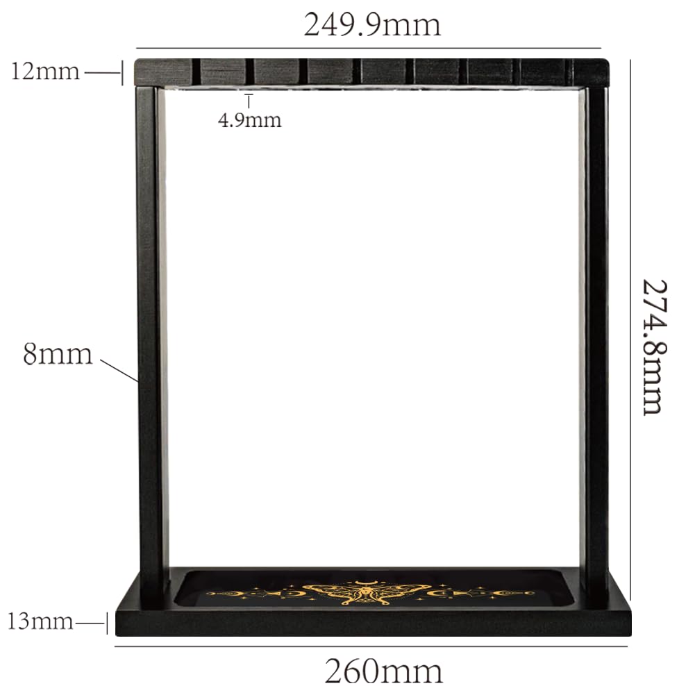 BEUNITONE Moth Design Display Stand, Divination Tools Wooden Crystal & Jewelry Holder Organiser for Necklaces Stones Witchcraft Supplies for Home Decor, Market Stall and Craft Fair Showcase