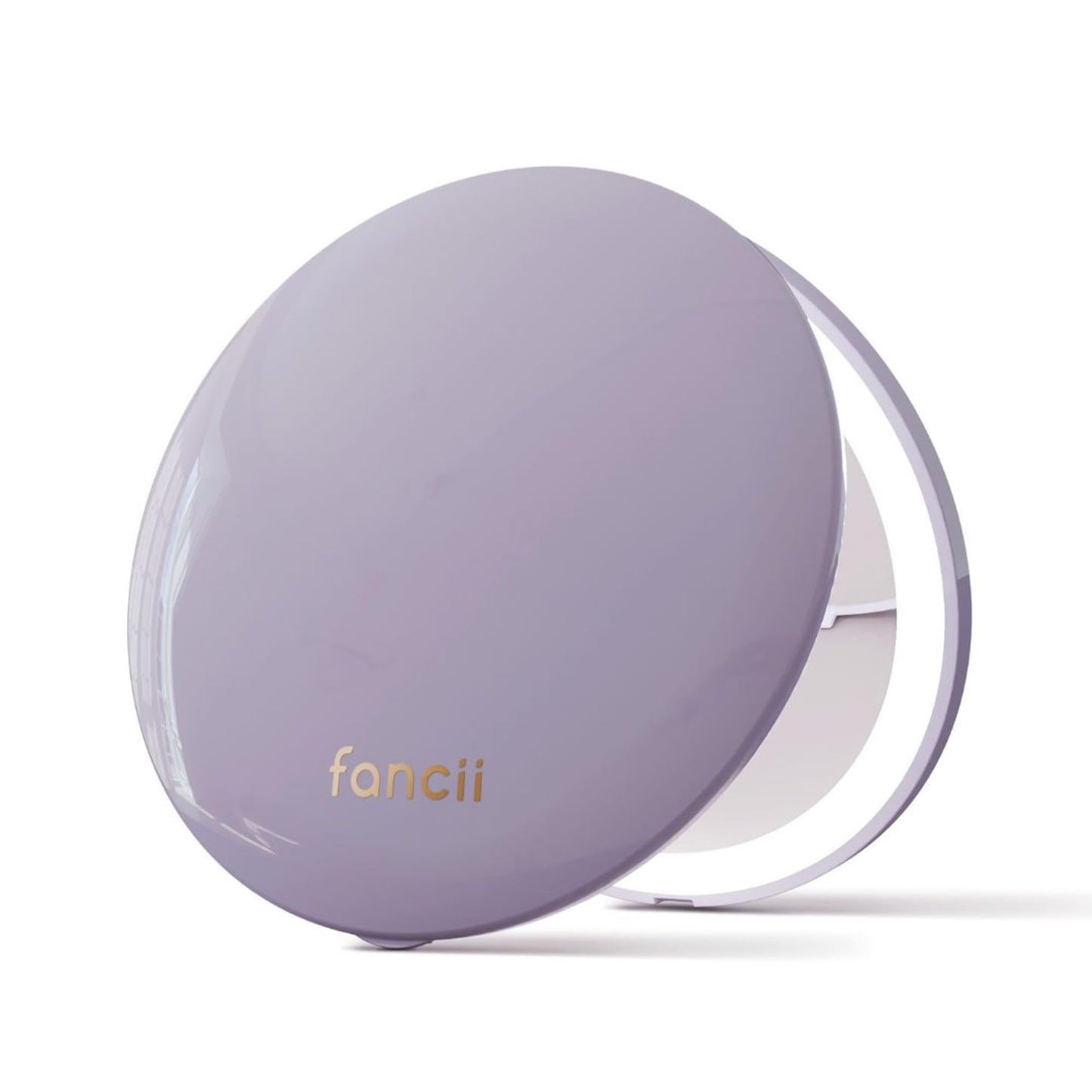 Fancii Mini Taylor Compact Magnifying Mirror with LED Light, 10x/1x, Rechargeable, 3 Light Settings, Dimmable - Small Lighted Travel Handheld Mirror for Pocket, Handbag, Purse, 2-Sided (Lilac Bliss)