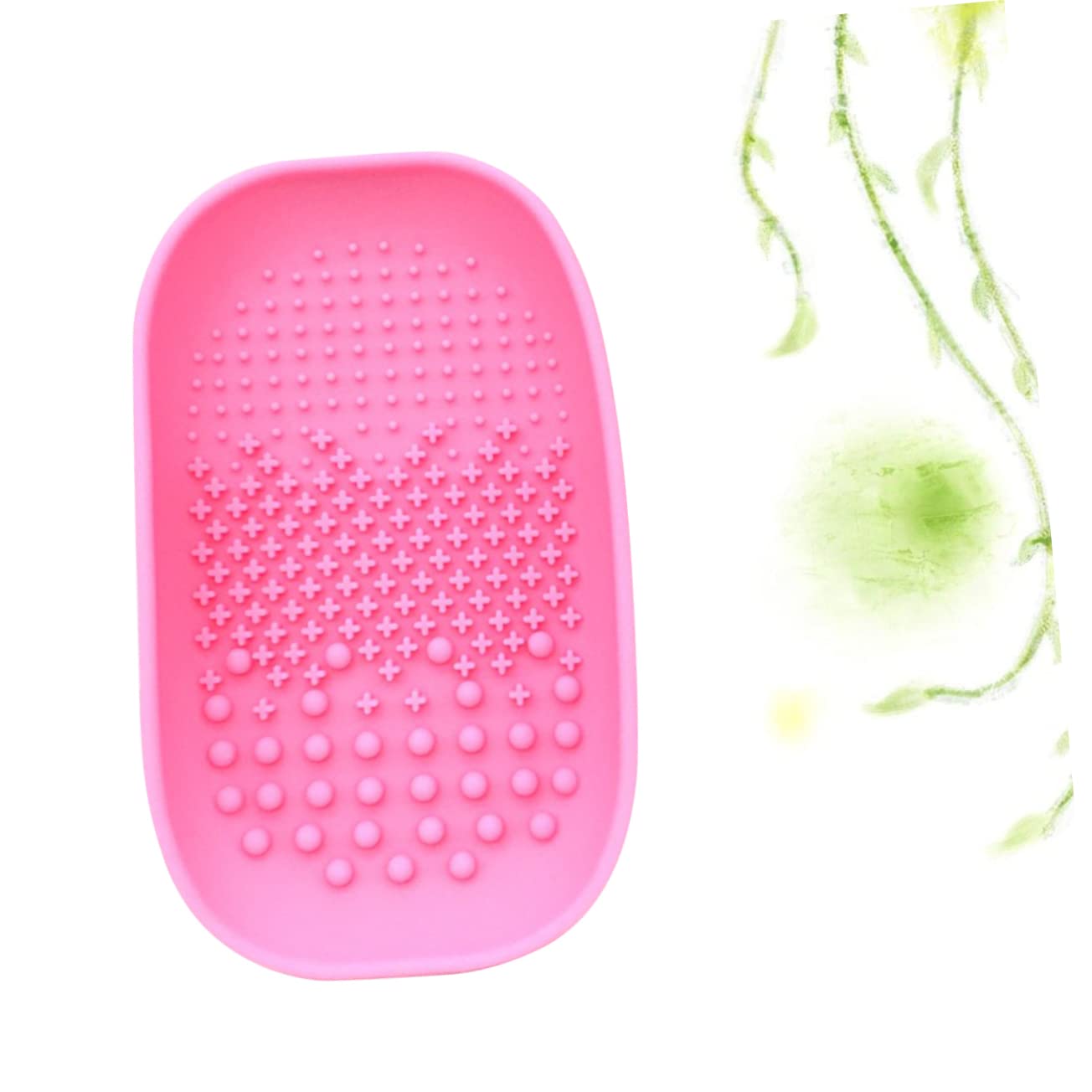 DEARMAMY Silicone Makeup Brush Cleaning Pad Brush Cleaning Plate for Women Handheld Scrubber Board for Easy Washing Water-Fillable Compact Storage 5.98 X 3.54 X 1.18 in