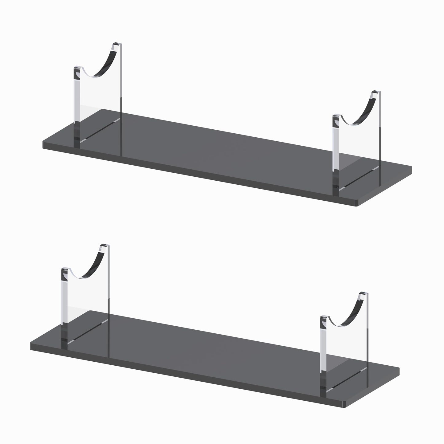 UoYeet Acrylic Saber Stand – Multi-Function Display Stand for Swords, Daggers, Wands & Collectibles, Transparent Desktop Holder for Displaying Saber & Other Long Items, Black Base, 2Pack