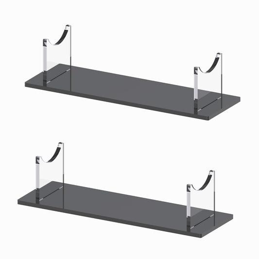 UoYeet Acrylic Saber Stand – Multi-Function Display Stand for Swords, Daggers, Wands & Collectibles, Transparent Desktop Holder for Displaying Saber & Other Long Items, Black Base, 2Pack