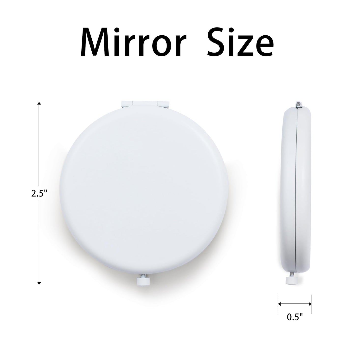QUSTGO Compact Mirror, Pocket Travel Makeup Mirror for Purse, Metal Round Shell, 2-Sided 1X/2X Magnifying, Portable, Folding, Handheld, White,18 Pack