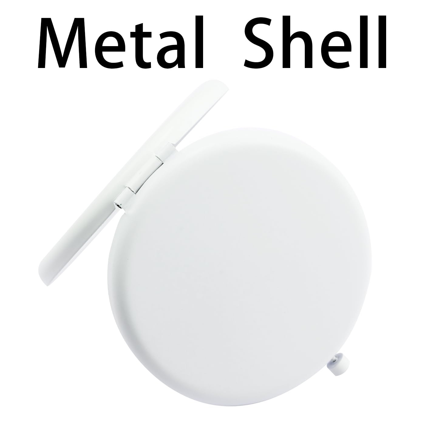 QUSTGO Compact Mirror, Pocket Travel Makeup Mirror for Purse, Metal Round Shell, 2-Sided 1X/2X Magnifying, Portable, Folding, Handheld, White,18 Pack