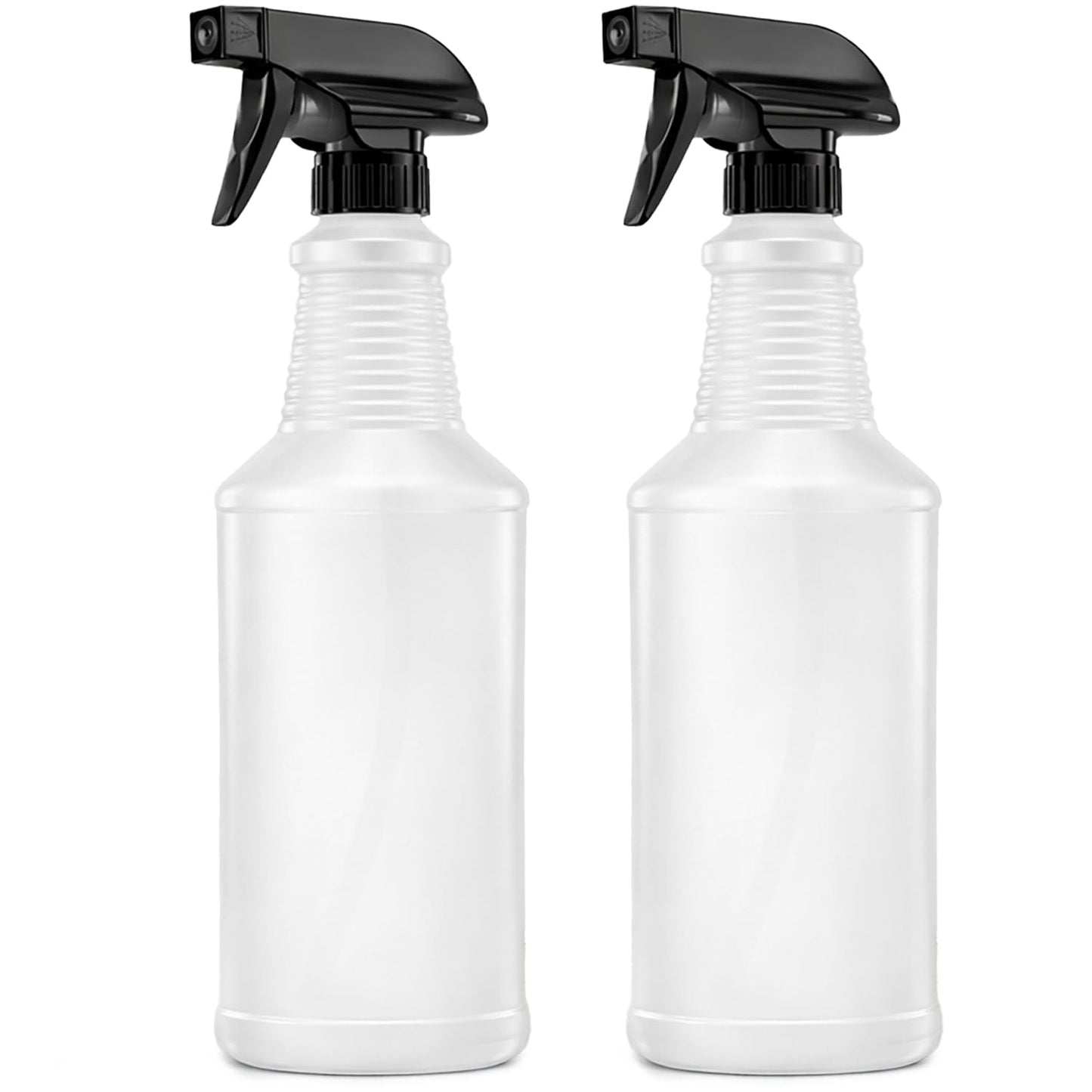 Bar5F Chemical-Resistant Spray Bottle – BPA-Free, Cleaning, Gardening, Hydrogen Peroxide, Rubbing Alcohol, Leak-Proof, Multipurpose, USA (Black (2-Pack) 24-Ounce)