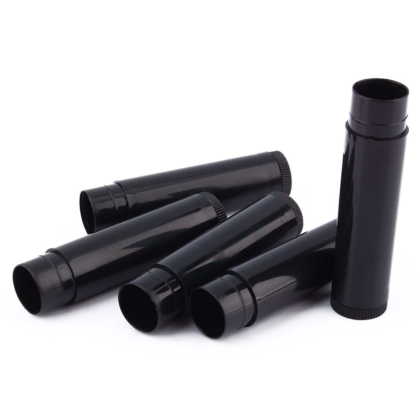 Fayelume 100 PCS Lip Balm Containers, 5ml Chapstick Tubes Empty, Lip Gloss Black, Lip Balm Tubes with Cap for Girls, 62mm* 14mm