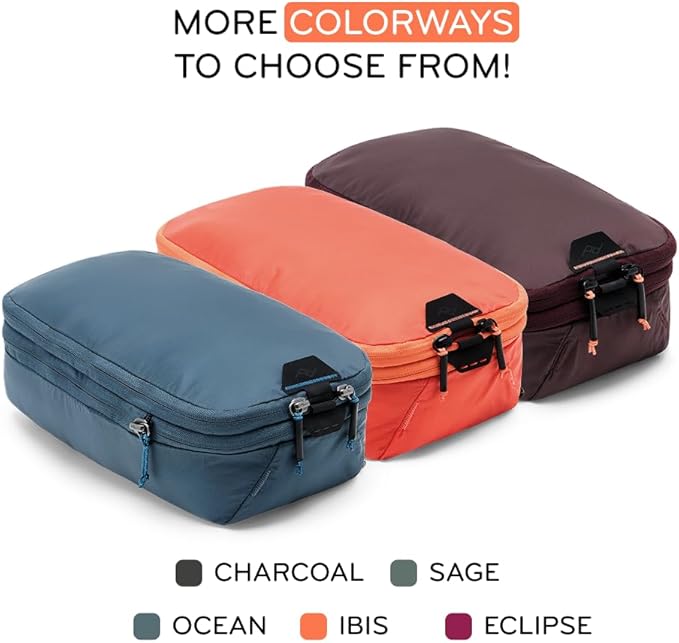 Peak Design Packing Cube, Sage, Weatherproof Luggage Cube with Dual Compartment Organization, Expansion and Compression, Zipper Opening, Travel Organizer for Men and Women, Size S
