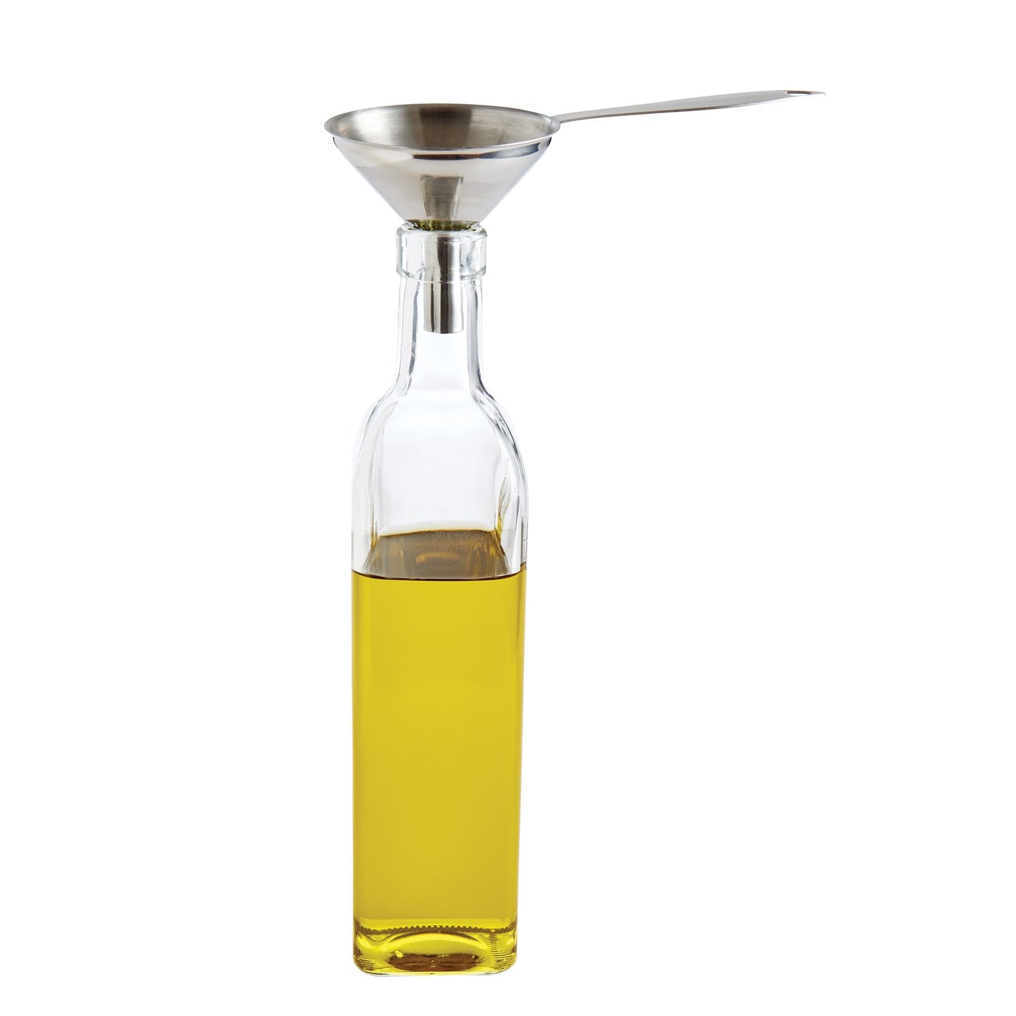 HIC Kitchen Condiment Funnels with Handles, Stainless Steel, Set of 3, 0.5-Ounces, 0.75-Ounces, and 2-Ounce Capacities